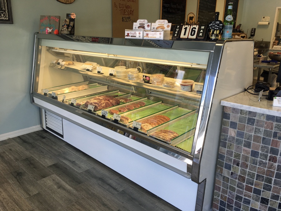 Meat case for chicken and pork